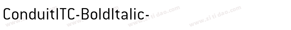 ConduitITC-BoldItalic字体转换
