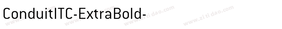 ConduitITC-ExtraBold字体转换