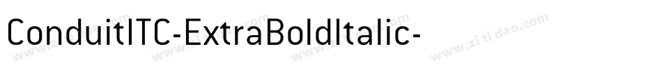 ConduitITC-ExtraBoldItalic字体转换