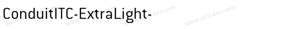 ConduitITC-ExtraLight字体转换