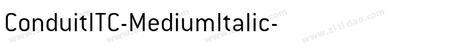 ConduitITC-MediumItalic字体转换