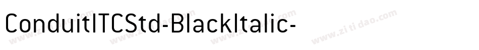 ConduitITCStd-BlackItalic字体转换