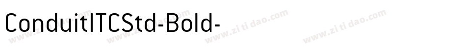 ConduitITCStd-Bold字体转换