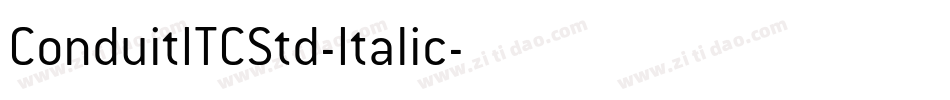 ConduitITCStd-Italic字体转换