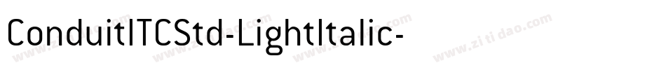 ConduitITCStd-LightItalic字体转换