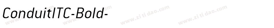 ConduitITC-Bold字体转换