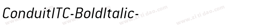 ConduitITC-BoldItalic字体转换