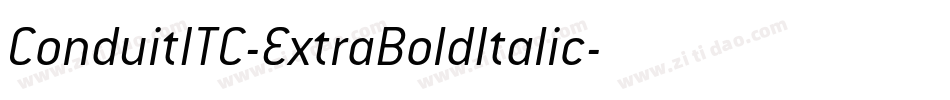 ConduitITC-ExtraBoldItalic字体转换