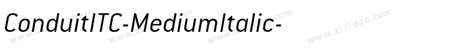 ConduitITC-MediumItalic字体转换
