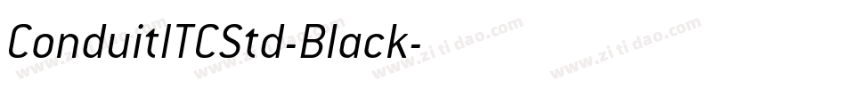 ConduitITCStd-Black字体转换