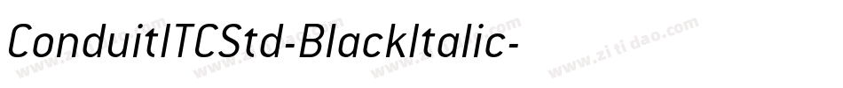 ConduitITCStd-BlackItalic字体转换