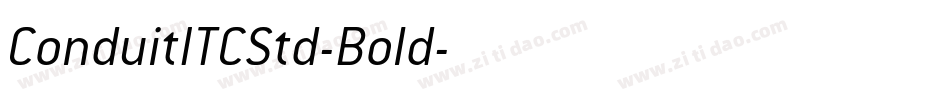 ConduitITCStd-Bold字体转换