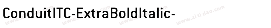 ConduitITC-ExtraBoldItalic字体转换