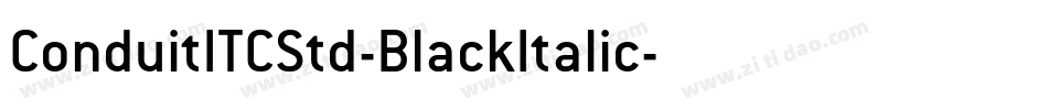 ConduitITCStd-BlackItalic字体转换