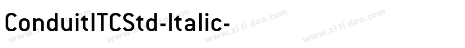 ConduitITCStd-Italic字体转换