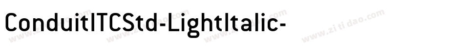 ConduitITCStd-LightItalic字体转换