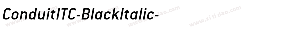 ConduitITC-BlackItalic字体转换