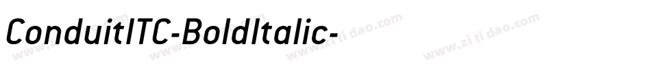 ConduitITC-BoldItalic字体转换