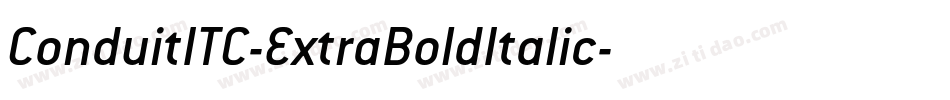ConduitITC-ExtraBoldItalic字体转换