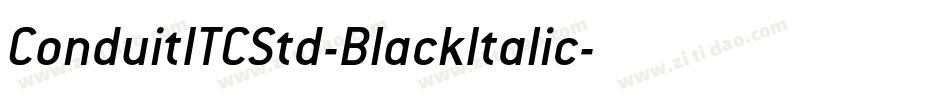 ConduitITCStd-BlackItalic字体转换