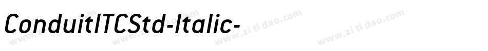 ConduitITCStd-Italic字体转换