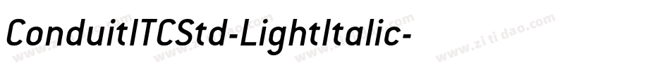 ConduitITCStd-LightItalic字体转换