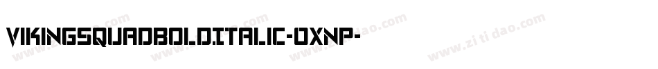 VikingSquadBoldItalic-OXnp字体转换