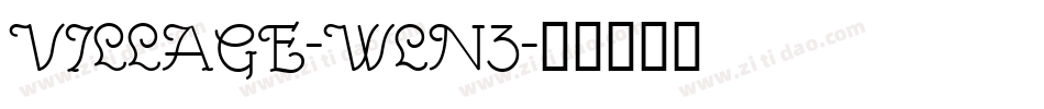 Village-wLn3字体转换