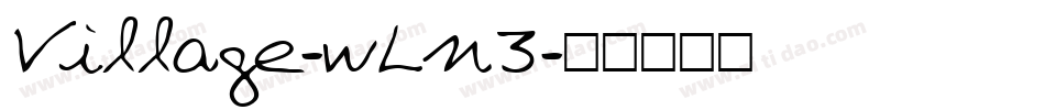 Village-wLn3字体转换