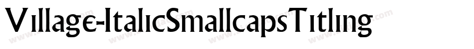 Village-ItalicSmallcapsTitling字体转换