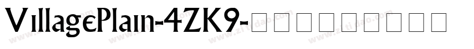 VillagePlain-4ZK9字体转换