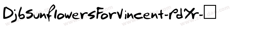 DjbSunflowersForVincent-PdYr字体转换