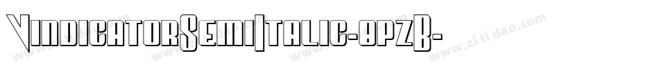 VindicatorSemiItalic-8pzB字体转换