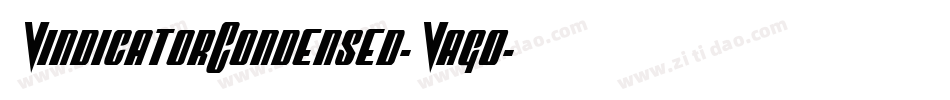 VindicatorCondensed-Vag0字体转换