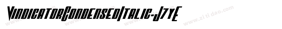 VindicatorCondensedItalic-J7yE字体转换