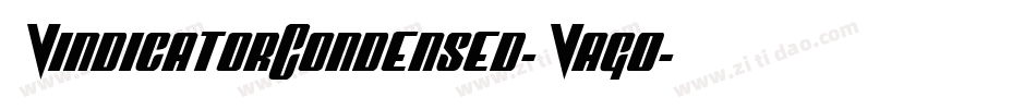 VindicatorCondensed-Vag0字体转换