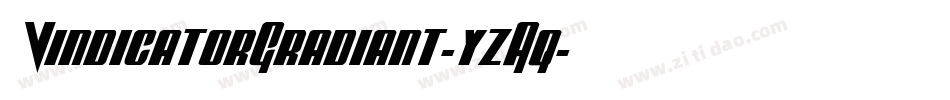 VindicatorGradiant-yzAq字体转换