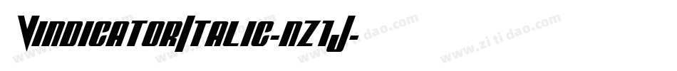 VindicatorItalic-nz1J字体转换