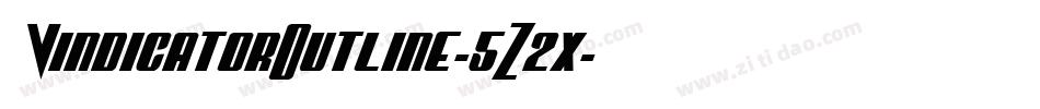 VindicatorOutline-5Z2x字体转换