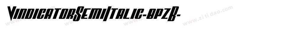 VindicatorSemiItalic-8pzB字体转换