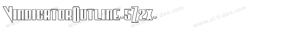 VindicatorOutline-5Z2x字体转换