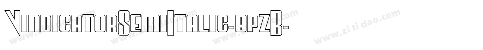 VindicatorSemiItalic-8pzB字体转换