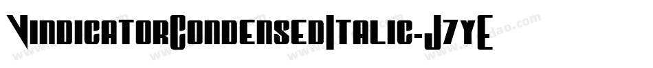 VindicatorCondensedItalic-J7yE字体转换