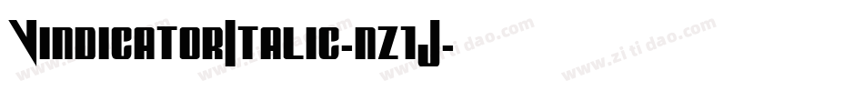 VindicatorItalic-nz1J字体转换