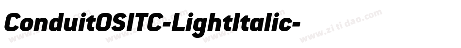 ConduitOSITC-LightItalic字体转换