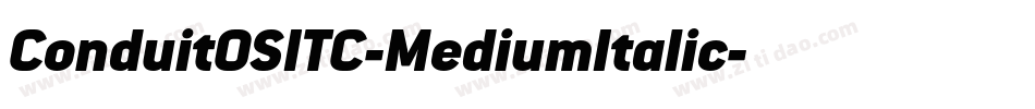 ConduitOSITC-MediumItalic字体转换