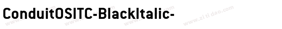 ConduitOSITC-BlackItalic字体转换