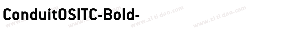 ConduitOSITC-Bold字体转换