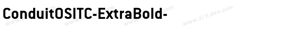 ConduitOSITC-ExtraBold字体转换