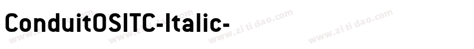 ConduitOSITC-Italic字体转换